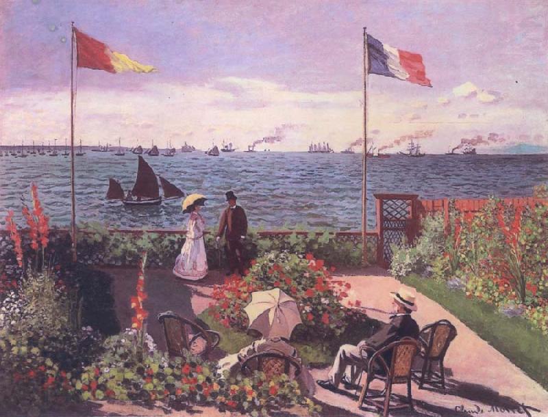 Claude Monet Terrace at Sainte-Adresse Spain oil painting art